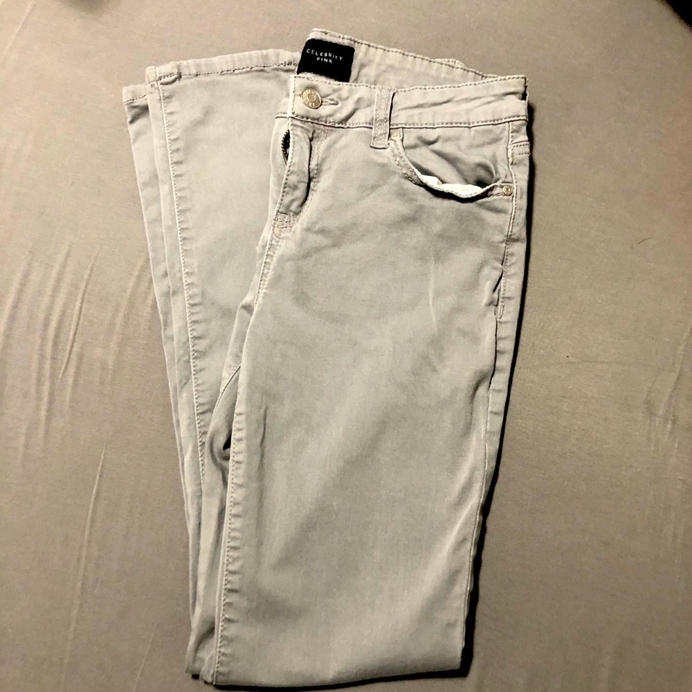 Gray stretch pants